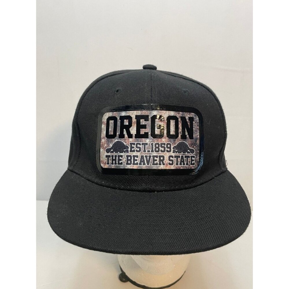 Oregon Beaver State hat cap 7" snap back black
